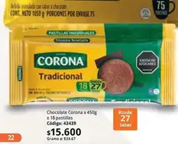 Nova Venta Corona - chocolate tradicional oferta