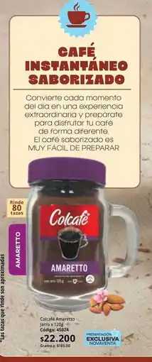 Nova Venta Colcafe - café instantáneo saborizado amaretto oferta