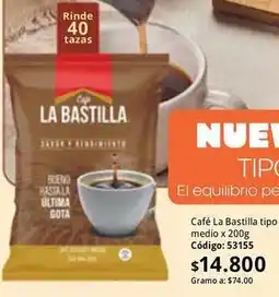 Nova Venta La bastilla - café tipo medio x 200g código: 53155 oferta
