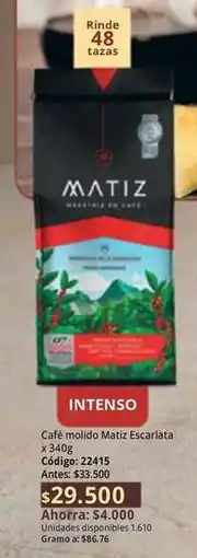 Nova Venta Matiz - café molido escarlata oferta