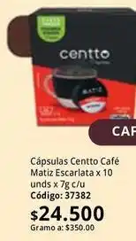 Nova Venta Matiz - café escarlata x 10 unds x 7g c/u oferta