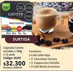 Nova Venta Sello rojo - cápsulas centto surtidas x 108g x 12 unds código: 45291 oferta