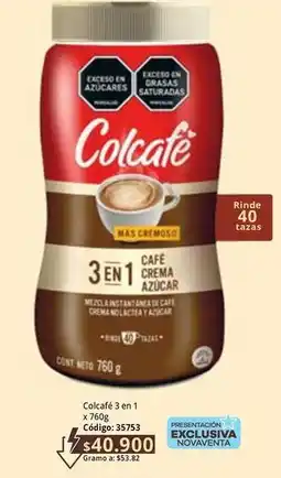 Nova Venta Colcafe - colcafé 3 en 1 x 760g oferta