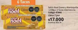 Nova Venta Saltin noel - queso y mantequilla x 338g x 3 tacos internos c/u oferta
