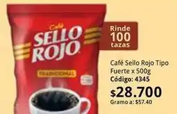 Nova Venta Sello rojo - café tipo fuerte x 500g oferta