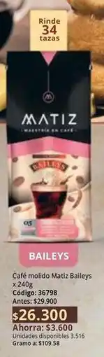 Nova Venta Matiz - café molido baileys oferta