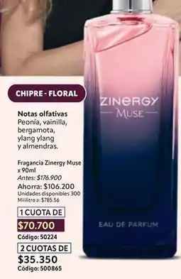 Nova Venta Zinergy muse eau de parfum oferta