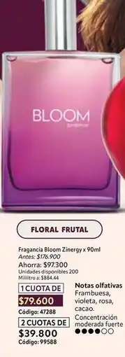 Nova Venta Bloom - fragancia zinergy x 90ml oferta