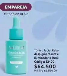 Nova Venta Piel - tónico facial despigmentante e iluminador oferta