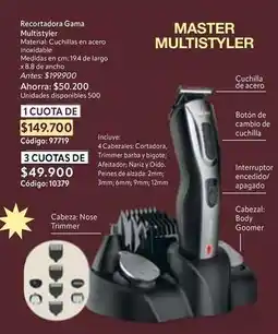 Nova Venta Master - recortadora gama multistyler oferta