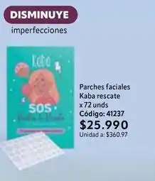 Nova Venta Sos - parches faciales kaba rescate x 72 unds código: 41237 oferta