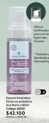 Nova Venta Ana maría - espuma limpiadora facial con prebiótico código: 46532 oferta