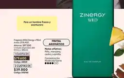 Nova Venta Fragancia wild zinergy 90ml oferta