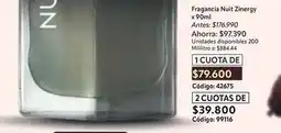 Nova Venta Fragancia nuit zinergy oferta