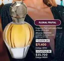 Nova Venta Pure luck lady x 100ml oferta