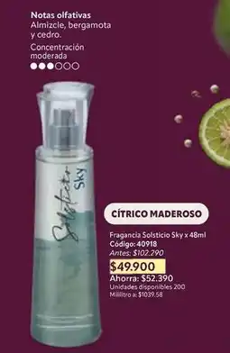 Nova Venta Sky - fragancia solusticio x 48ml código: 40918 oferta