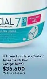 Nova Venta Nivea - crema facial aclarador oferta