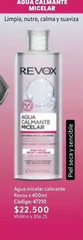 Nova Venta Piel - agua micelar calmante revox x 400ml codigo: 47210 oferta