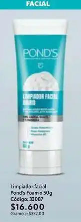 Nova Venta Pond's - limpiador facial foam x 50g c uevo: 33087 oferta