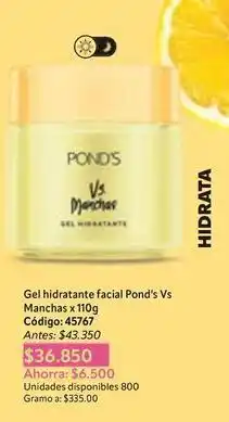 Nova Venta Pond's - gel hidratante facial vs manchas oferta