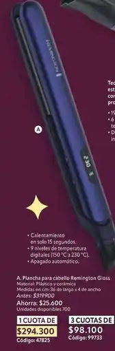 Nova Venta Remington - plancha para cabello grosse oferta