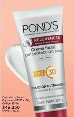 Nova Venta Pond's - crema facial rejuveness fps30 oferta