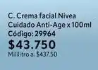 Nova Venta Nivea - crema facial cuidado anti-age x 100ml código: 29964 oferta