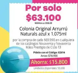Nova Venta Arrurrú - colonia original arrepurr naturals azul oferta