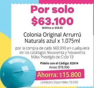 Arrurrú - colonia original arrepurr naturals azul