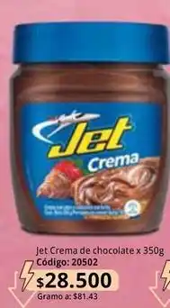 Jet - crema de chocolate x 350g código: 20502
