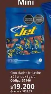 Nova Venta Jet - chocolatina leche x 24 unds oferta