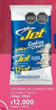 Nova Venta Jet - chocolatina cookies & cream oferta