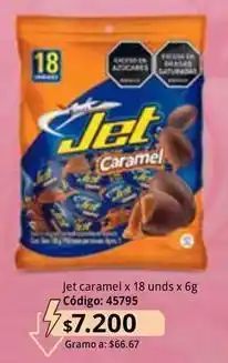 Nova Venta Jet - caramel x 18 unds x 6g oferta