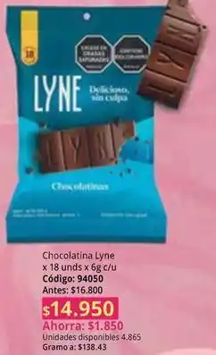 Nova Venta Chocolatina lyne oferta