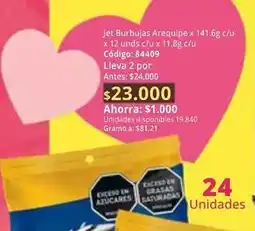 Nova Venta Jet - burbujas arequipe x 141.6g c/u x 12 unds c/u x 11.8g c/u oferta