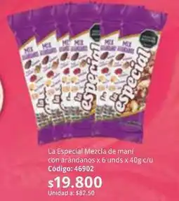 Nova Venta Especial - la especial mezcla de maní con arándanos x 6 unds x 40g c/u código: 46902 oferta
