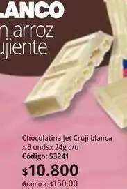 Nova Venta Jet - chocolatina cruji blanca x 3 undsx 24g c/u c uevo: 53241 oferta