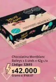 Nova Venta Montblanc - chocolatina baileys oferta