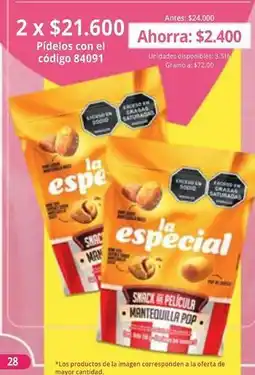 Nova Venta La especial - snack de película mantequilla pop oferta