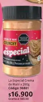 Nova Venta La especial - crema de maní x 260g código: 96881 oferta