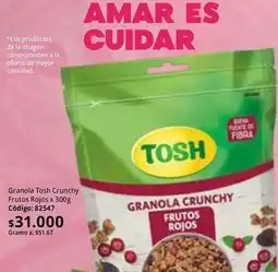 Nova Venta Tosh - granola crunchy frutos rojos x 300g código: 82547 oferta