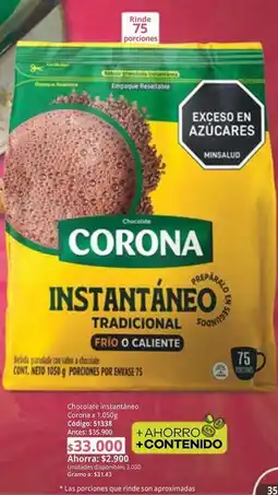 Nova Venta Corona - instantáneo tradicional oferta