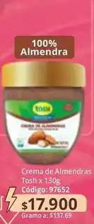 Nova Venta Tosh - crema de almendras x 130g código: 97652 oferta
