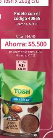 Nova Venta Tosh - x 200g c/u oferta