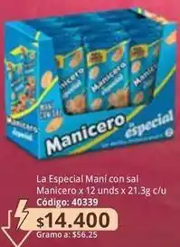 Nova Venta Many - la especial maní con sal manicero oferta