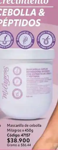 Nova Venta Mascarilla de cebolla milagros x 450g oferta