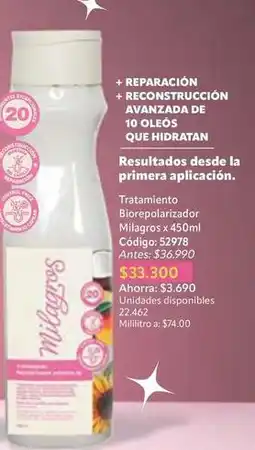Nova Venta Control - tratamiento biorepolarizador milagros x 450ml código: 52978 oferta