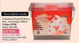 Nova Venta Mi - tratamiento ponto mi dulce pelo - soy crespa x 380ml código: 47748 oferta