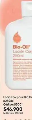 Nova Venta Bio oil - loción corporal x 250ml código: 50001 oferta
