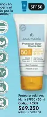 Nova Venta Ana maría - protector solar spf50 x 50ml c uevo: 46531 oferta